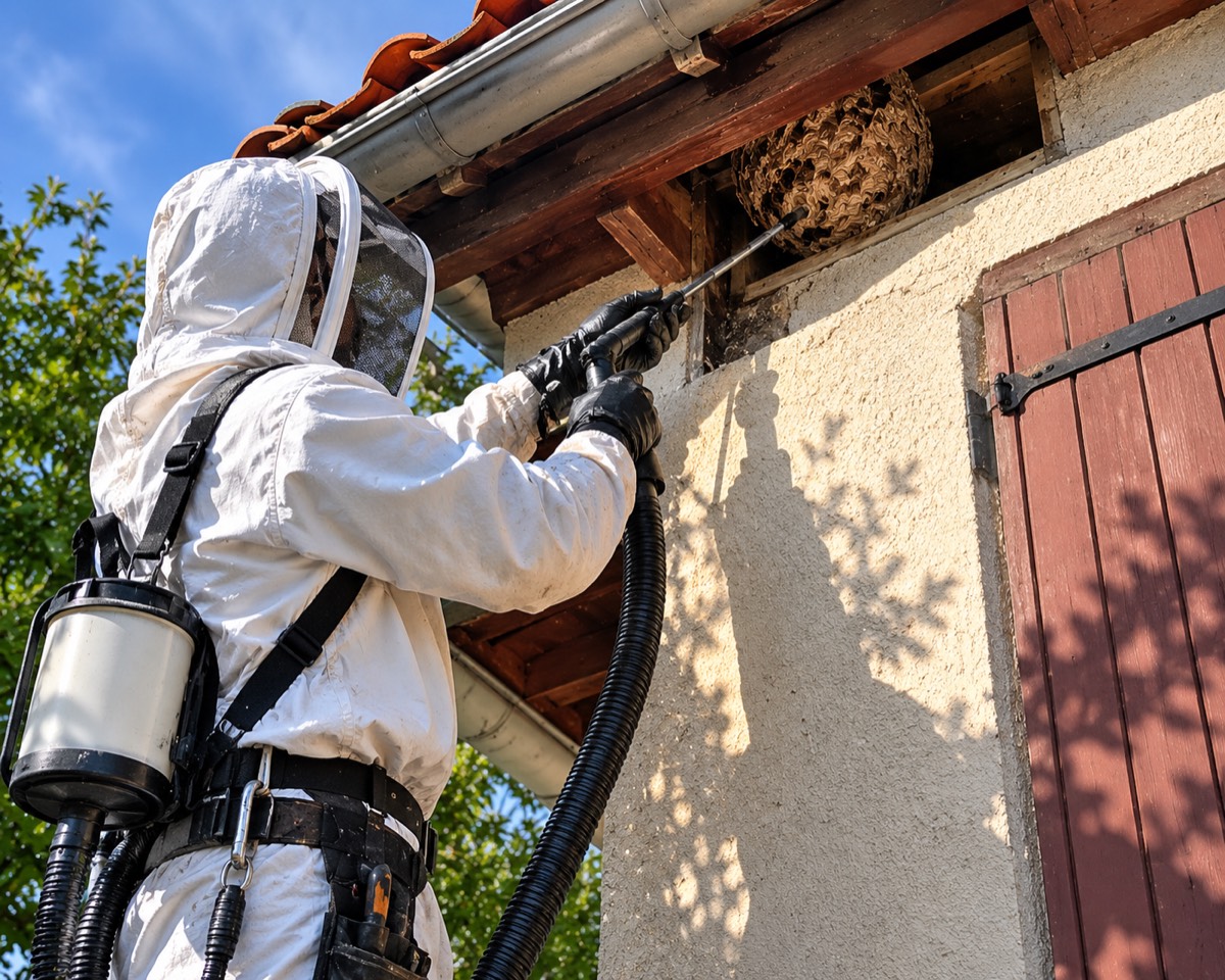Gel appât professionnel anti-fourmis posé sous plan de travail